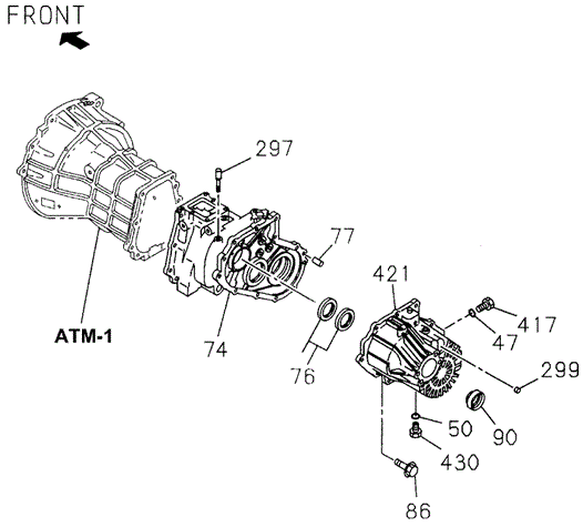 AT Transfer Case (4x4) for 1997 Honda Passport #0