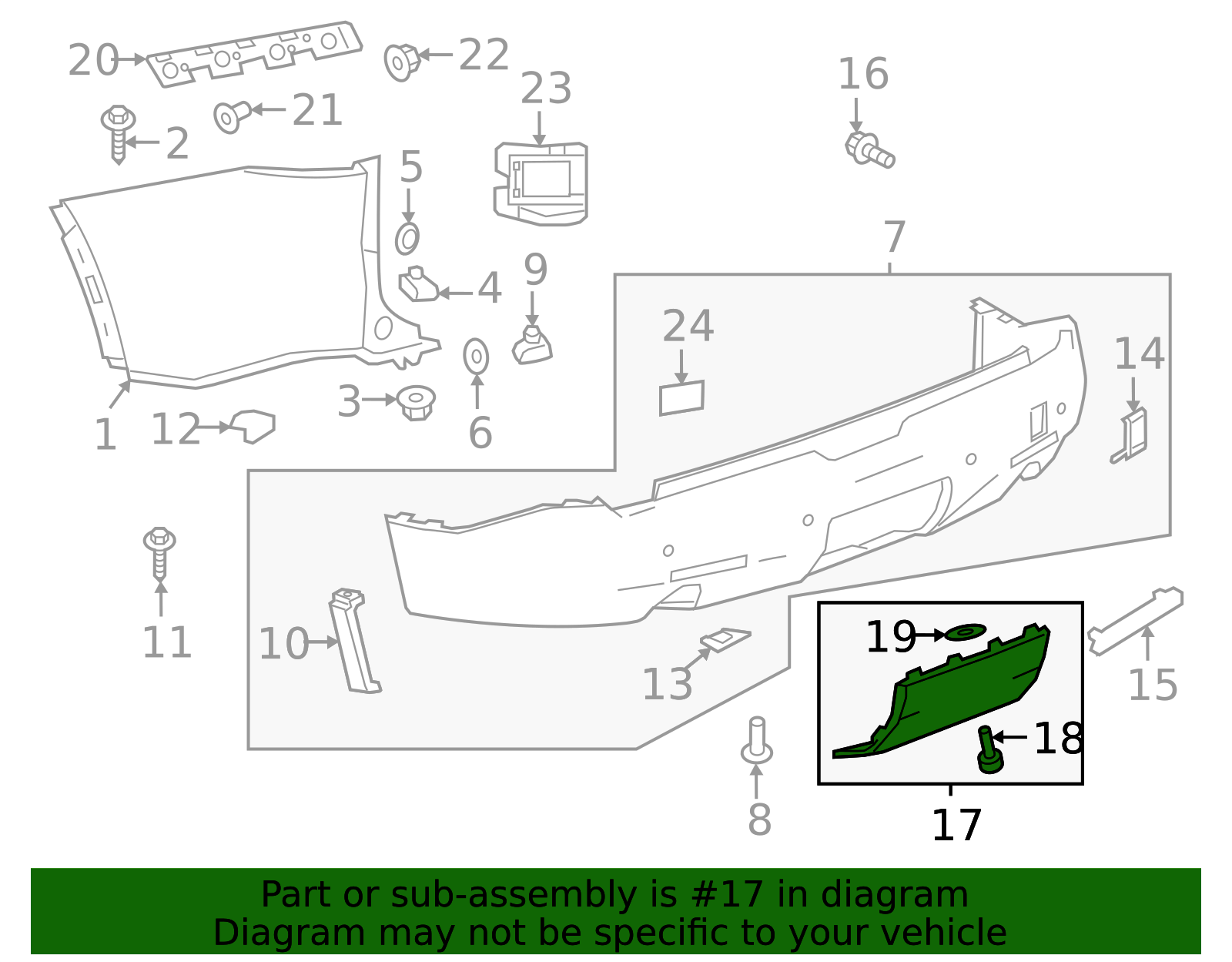 2018-2024 Chevrolet Black Rear Bumper Fascia Rear Multifunction Carrier ...