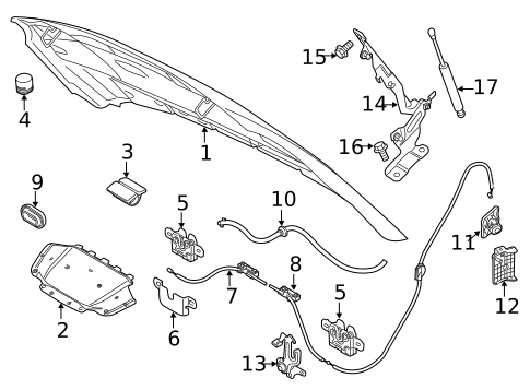 Hood & Components for 2017 Volvo S60 Cross Country #0