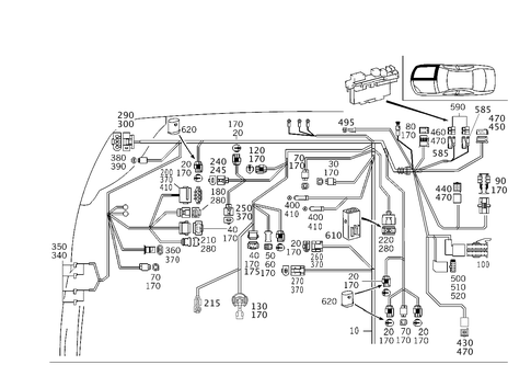 Engine Cable Harness, Body Mounted for 2003 Mercedes-Benz S430 #0