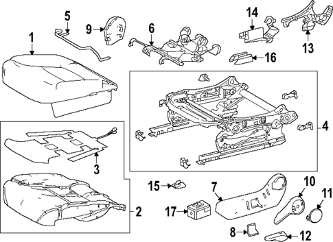 Driver Seat Components for 2025 Toyota 4Runner #2