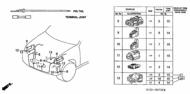 Electrical Connectors (FR.) for 2000 Honda CR-V #0