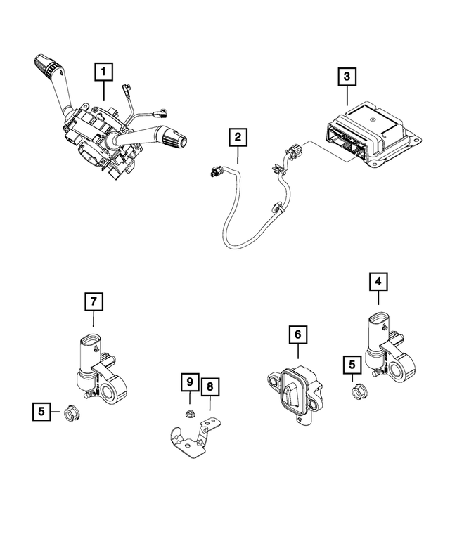 6UW41LXHAD - Restraints: Steering Column Control Module Clockspring for Mopar Image