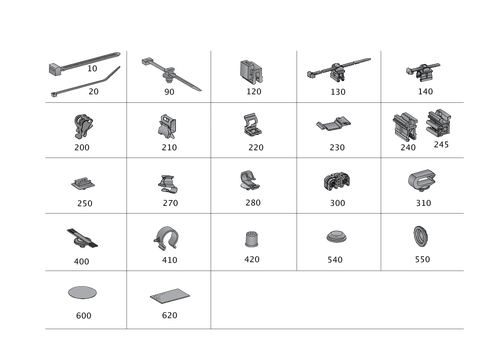 Loom Ties, Cable Mounting Parts and Grommets for 2016 Mercedes-Benz SLK300 #0