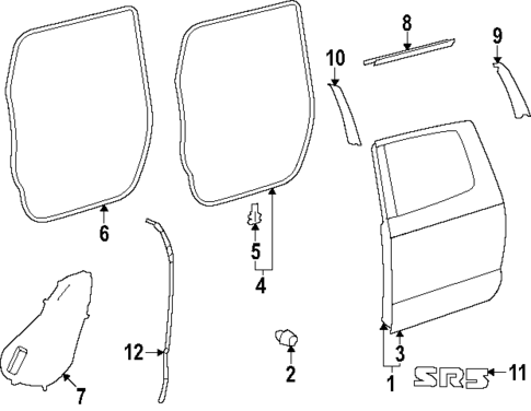 Exterior Trim - Rear Door for 2024 Toyota Tacoma #0
