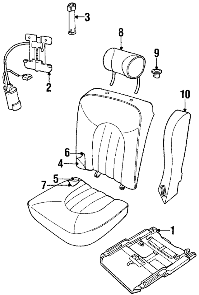 GXF5324AA - Body: Seat Adjuster for Jaguar Image