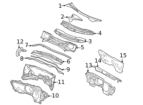 Cowl for 2005 Volkswagen Jetta #0