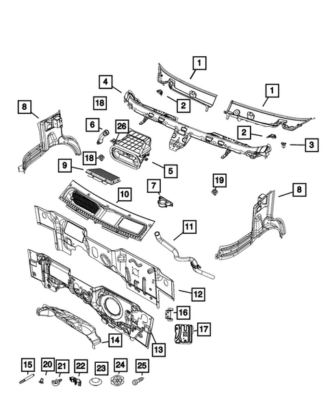 Cowl and Dash Panel for 2025 Ram ProMaster 2500 #0