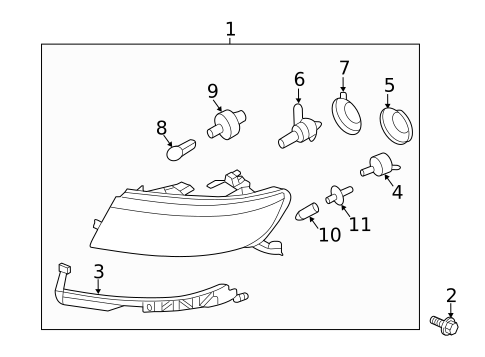 Headlamp Components for 2012 Lincoln MKZ #0