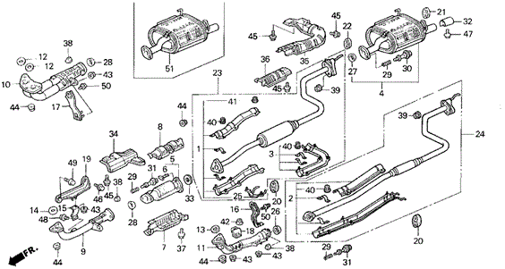 Exhaust System for 1992 Honda Civic #0