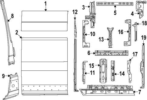 Center Pillar for 2024 Ram ProMaster EV #0
