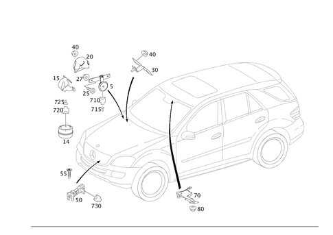 Antitheft Alarm System for 2011 Mercedes-Benz ML550 #0