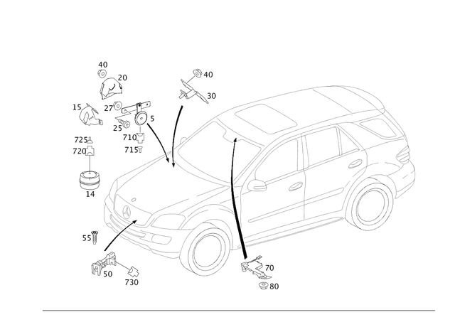 1648200014 - Electrical System: Holder for Mercedes-Benz Image image