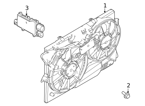 Cooling Fan, Clutch & Motor for 2014 Lincoln MKT #0