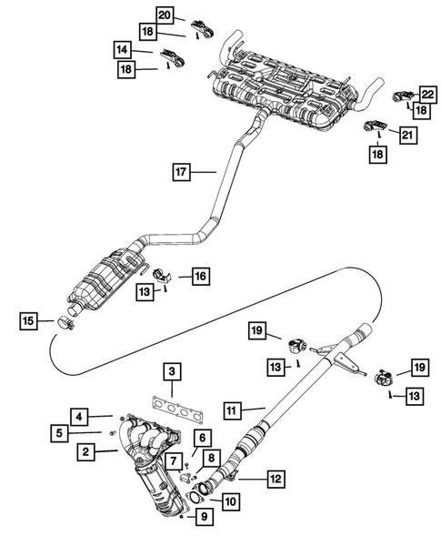 Exhaust System for 2017 Chrysler 200 #0