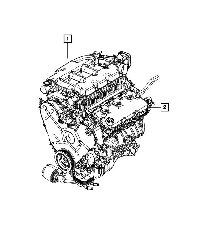 R4892375AD - 3.5L Gas; Engine: Long Block Engine for Mopar Image