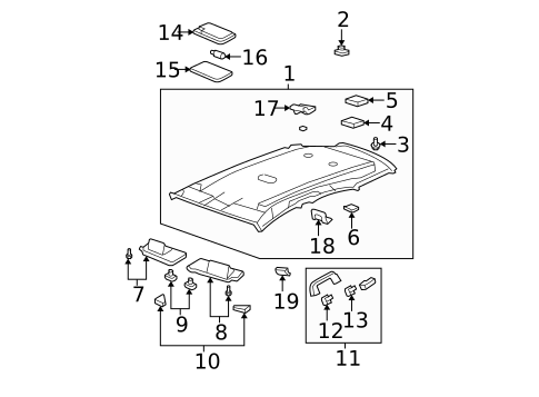 Interior Trim - Roof for 2009 Honda CR-V #0