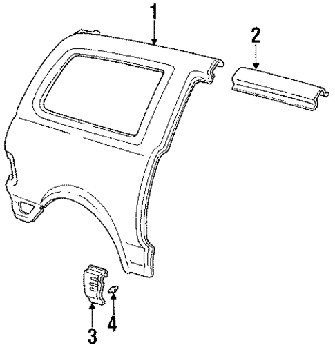 Exterior Trim - Side Panel for 1996 Toyota Previa #1