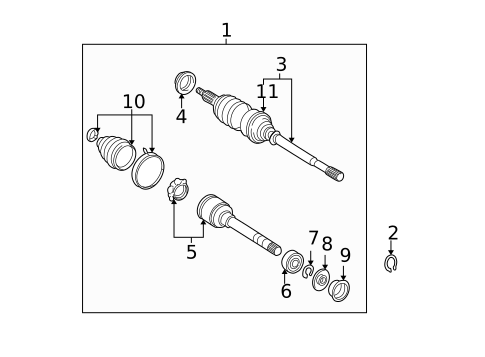 Drive Axles for 1999 Toyota Solara #0