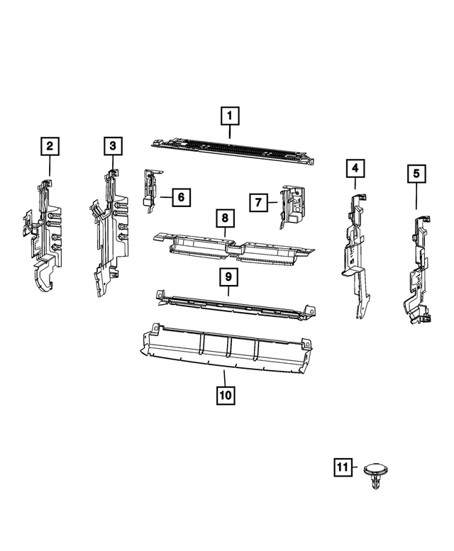 68573226AA - : Radiator Side Air Seal for Mopar Image