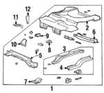 1S8Z6311215AA - Body: Floor Pan Assembly for Mercury: Cougar Image