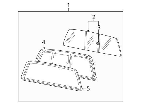 Glass & Hardware - Back for 1999 Ford F-250 Super Duty #0