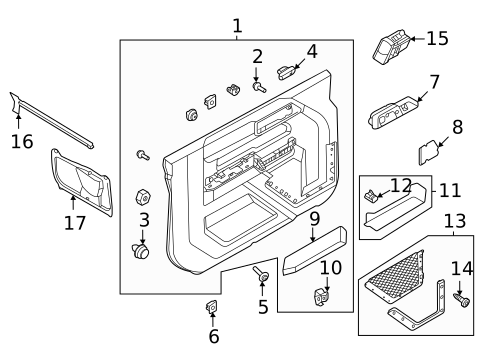 Interior Trim - Front Door for 2023 Ford Bronco #0