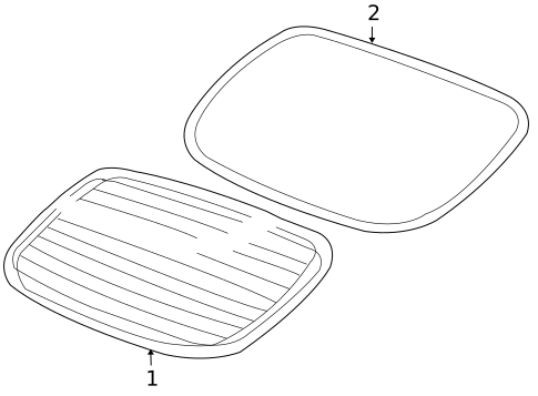 Glass & Hardware - Back for 2003 Jaguar XK8 #1