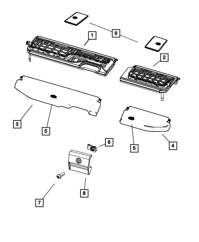 1NN51GTVAB - Interior Trim: Storage Bin Lid for Mopar Image