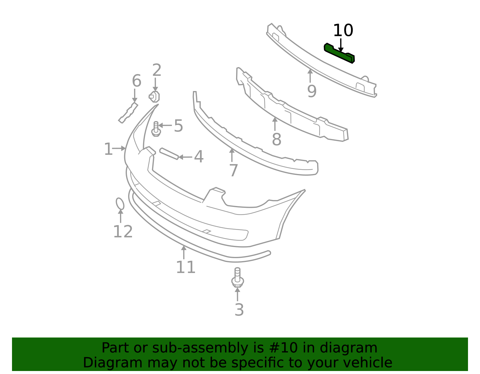 2006-2011 Hyundai Accent Impact Bar Mount Bracket 86583-1E000 | MotorMotor