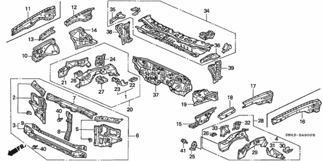 Bulkhead for 1993 Honda Accord #0