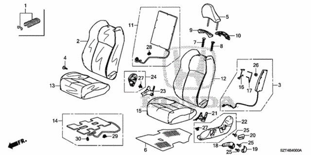 Front Seat (L.) for 2012 Honda CR-Z #0
