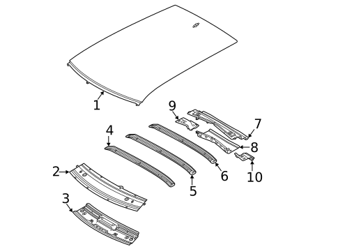 Roof & Components for 2022 Land Rover Range Rover Evoque #0
