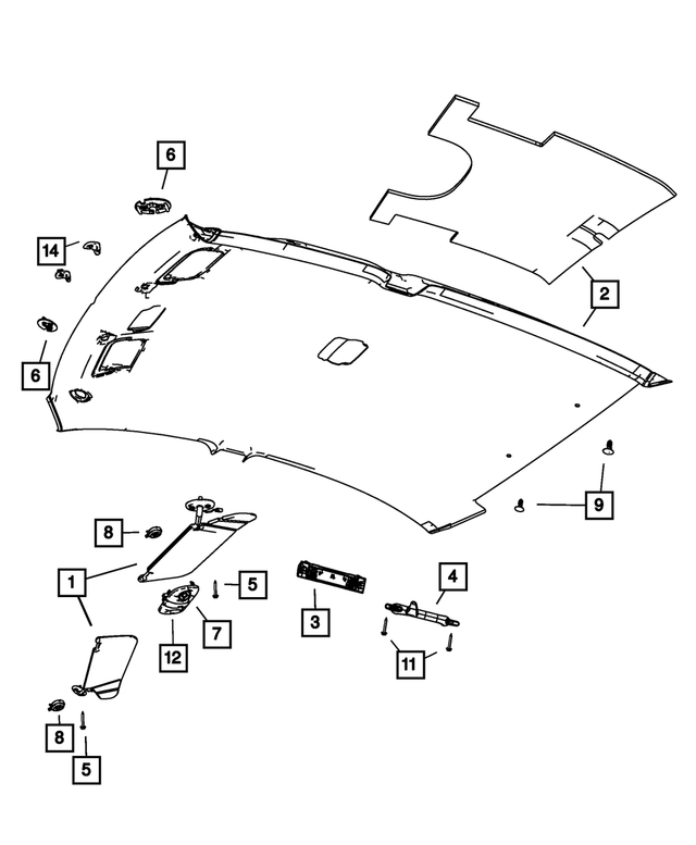 68021523AA - Interior Trim: Visor Screw for Mopar Image