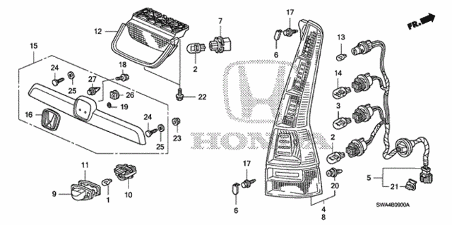 Taillight - License Light for 2008 Honda CR-V #0