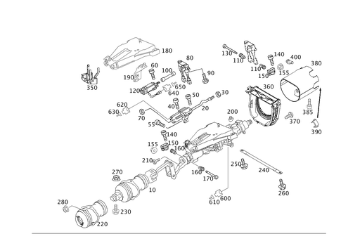 Steering Column Jacket Tube and Steering Shaft, Electrically Adjustable for 2009 Mercedes-Benz E320 #0