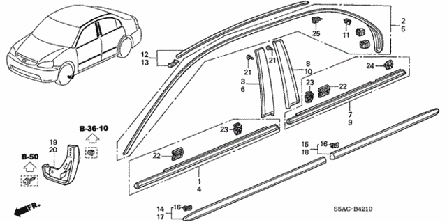 Molding - Protector for 2005 Honda Civic #0