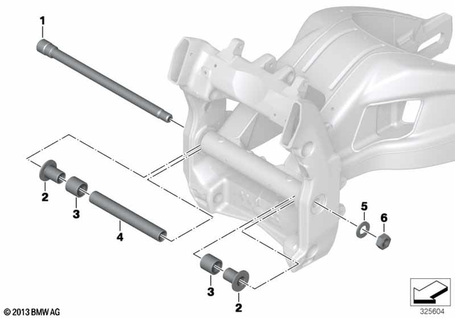 33358528769 - Rear Axle, Rear-Wheel Drive, Suspension: Swinging Fork Pivot -  for BMW-Motorrad Image