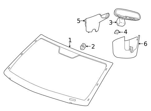 Glass, Windows & Related Components for 2014 Jeep Grand Cherokee #0