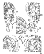 4724716AA - Body Sheet Metal Except Doors: Splash Shield, Right, Rear Wheel/house for Chrysler: PT Cruiser Image