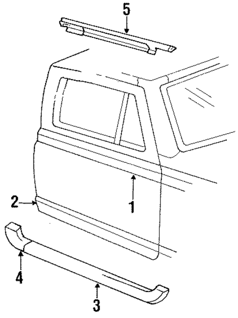 Exterior Trim - Cab for 1988 Ford Ranger #0