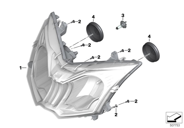63128557216 - Lights: Headlight -  for BMW-Motorrad Image image