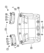 1HR81BD1AC - Interior Trim: Visor for Dodge: Ram 1500, Ram 2500, Ram 3500 | Ram: 1500, 2500, 3500 Image