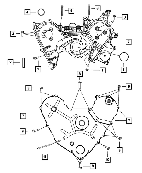 Timing Belt/Chain and Cover and Balance Shaft for 2010 Dodge Journey #0