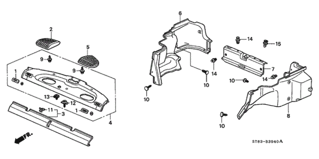Trunk Garnish for 1997 Acura Integra #0
