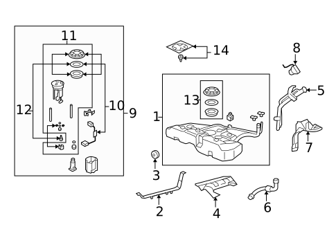 Fuel System Components for 2010 Honda Accord #0