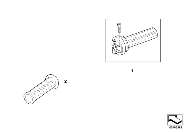61317714488 - : Throttle Grip for BMW-Motorrad Image