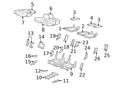 Second Row Seats for 2009 Cadillac SRX #0