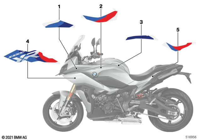 51147924392 - Body Equipment: Decor, Tank Cover, Front Right -  for BMW-Motorrad Image