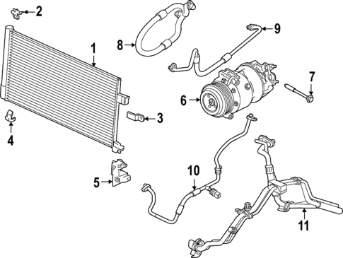 Condenser, Compressor & Lines for 2023 Jaguar XF #0